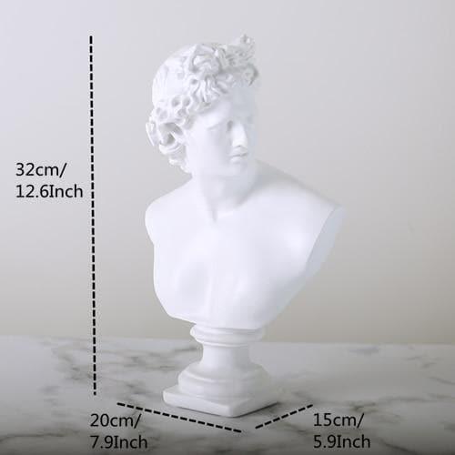 Classic Greek Bust Statuette White David | Sage & Sill